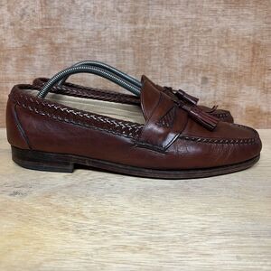 Allen Edmonds Maxfield Leather Brown Tassel Loafers Shoes Men Size 10.5 D USA